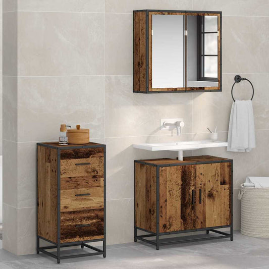 Skänk Åldrat Trä 35.5 x 35 x 76 cm