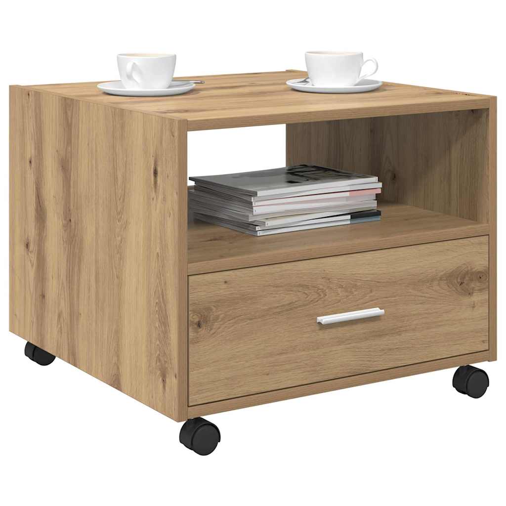 Soffbord Artisan Ek med låda 55 x 55 x 45cm