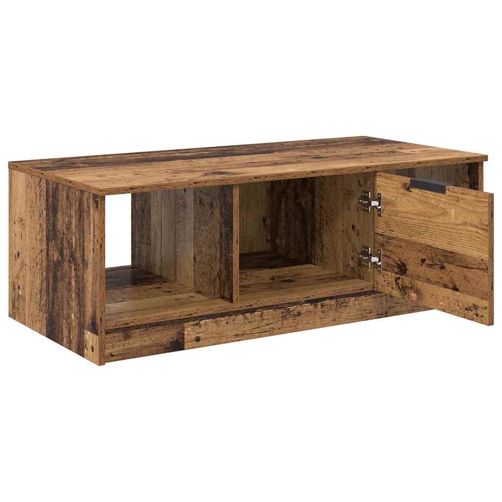 Soffbord Åldrat Trä med låda 102 x 50 x 36cm