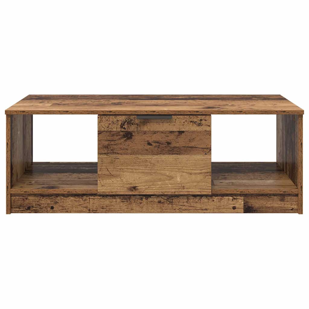 Soffbord Åldrat Trä med låda 102 x 50 x 36cm