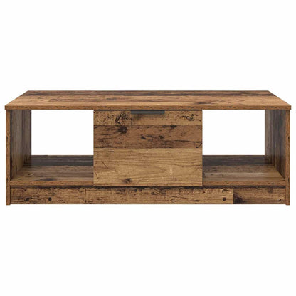 Soffbord Åldrat Trä med låda 102 x 50 x 36cm