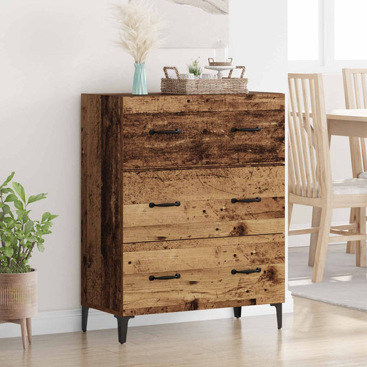 Sideboard med låda Gammalt trä 69,5 x 34 x 90 cm