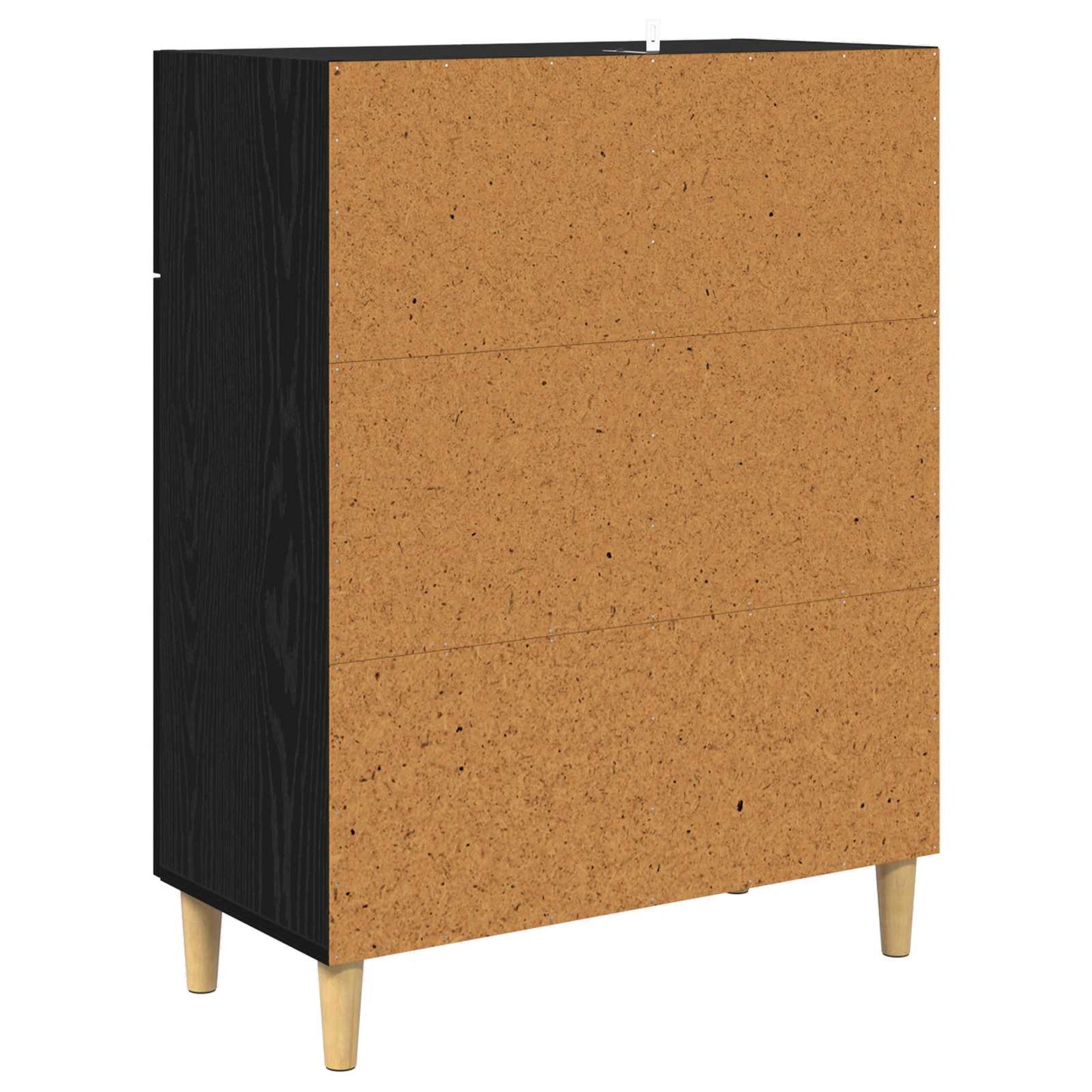 Sideboard med låda Svart ek 34 x 69.5 x 89 cm Konstruerat trä