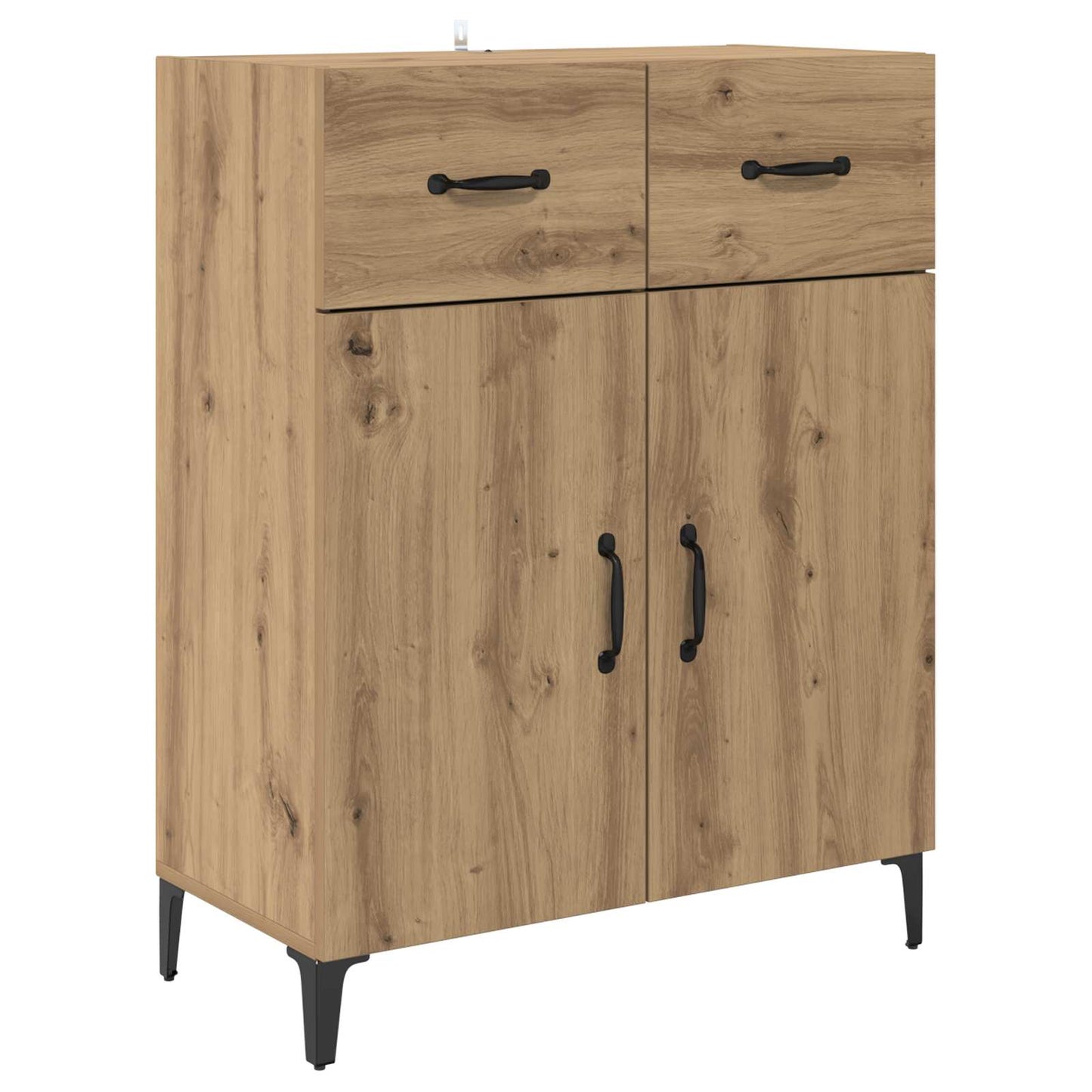 Sideboard med låda Artisan Ek 69,5 x 34 x 90 cm Konstruerat trä