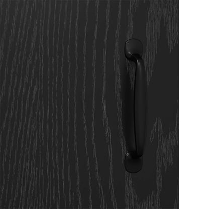 Sideboard Svart ek 34 x 90 x 80 cm Konstruerat trä