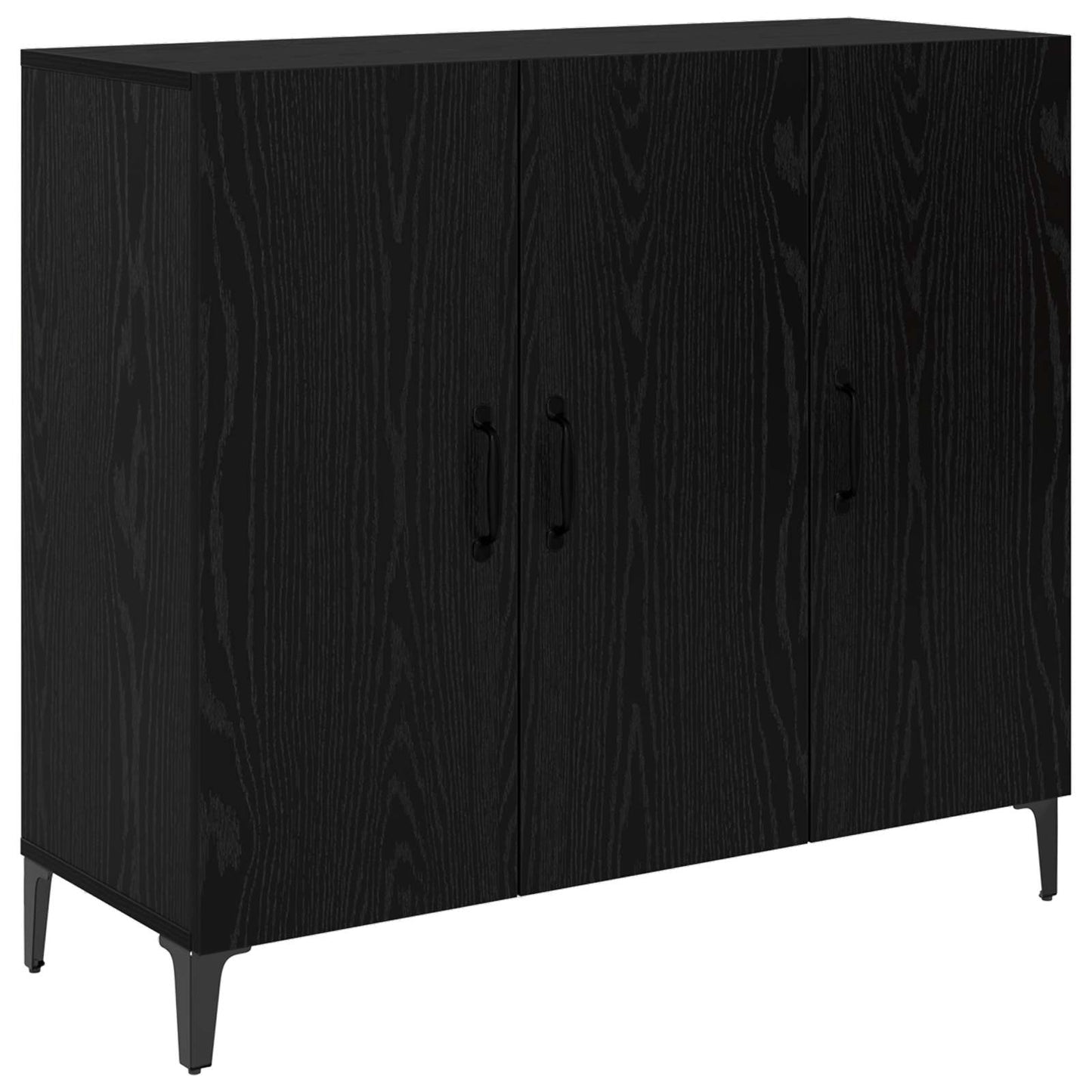Sideboard Svart ek 34 x 90 x 80 cm Konstruerat trä