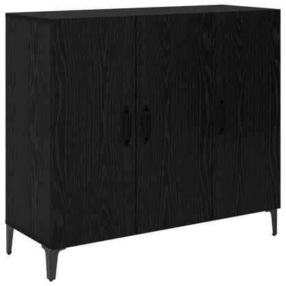 Sideboard Svart ek 34 x 90 x 80 cm Konstruerat trä