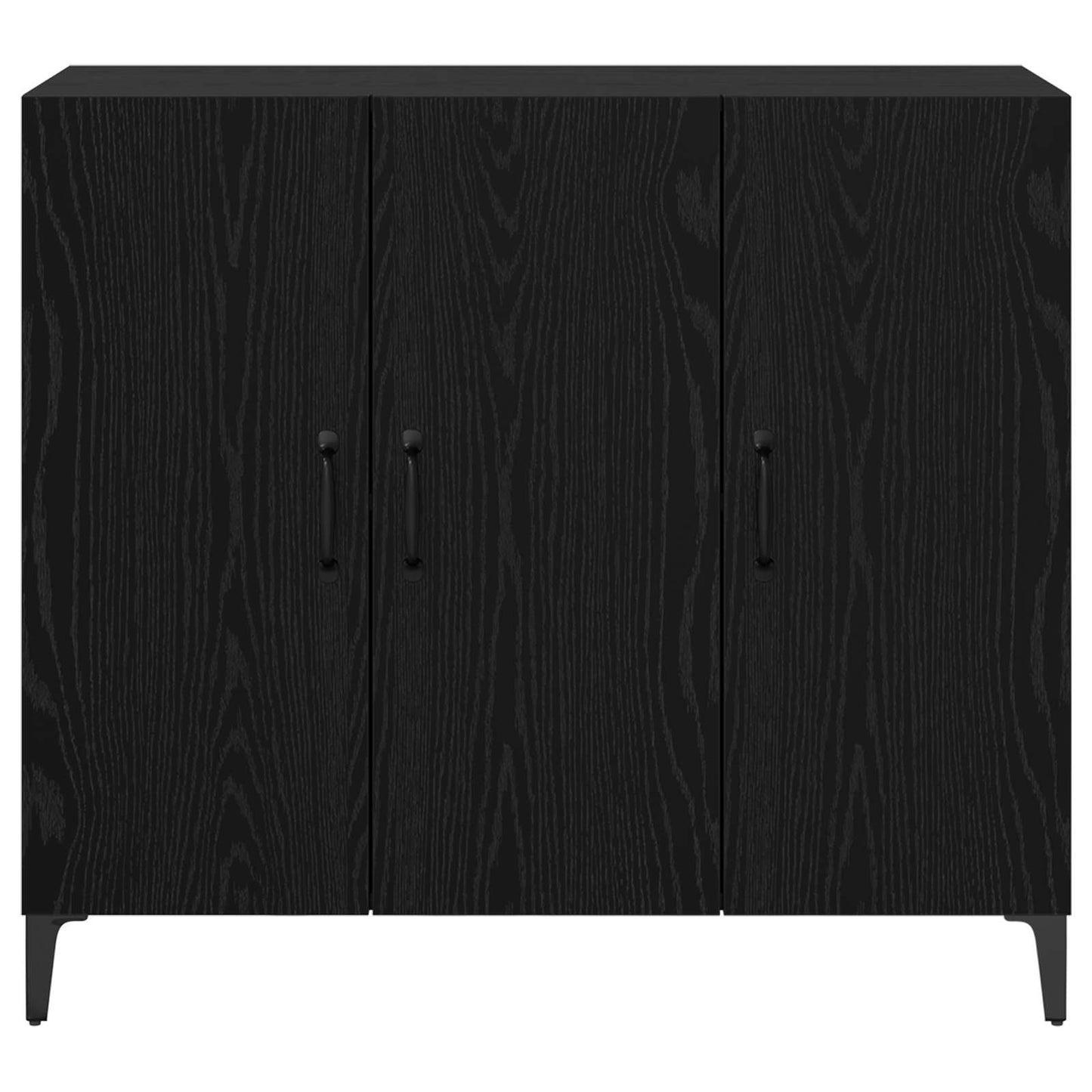 Sideboard Svart ek 34 x 90 x 80 cm Konstruerat trä