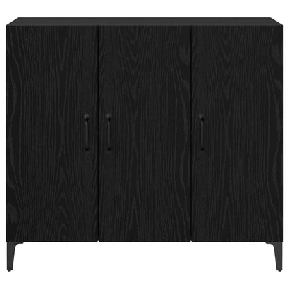 Sideboard Svart ek 34 x 90 x 80 cm Konstruerat trä