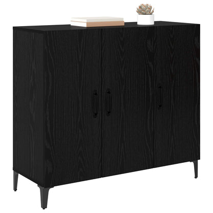 Sideboard Svart ek 34 x 90 x 80 cm Konstruerat trä