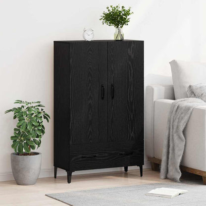 Skåp Svart Ek 70 x 31 x 115 cm och järn