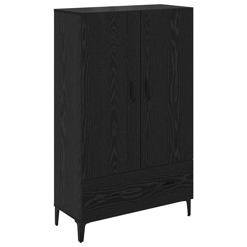 Skåp Svart Ek 70 x 31 x 115 cm och järn