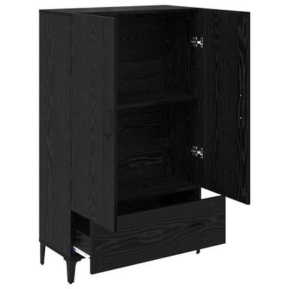 Skåp Svart Ek 70 x 31 x 115 cm och järn