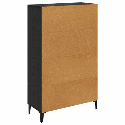 Skåp Svart Ek 70 x 31 x 115 cm och järn