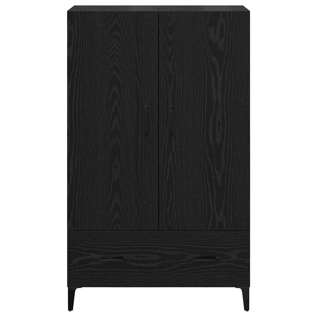 Skåp Svart Ek 70 x 31 x 115 cm och järn