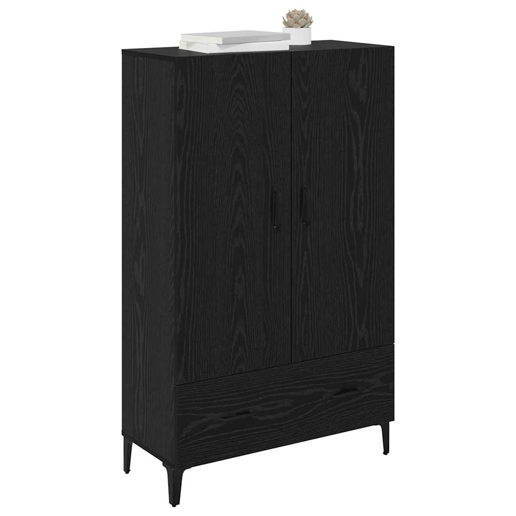 Skåp Svart Ek 70 x 31 x 115 cm och järn
