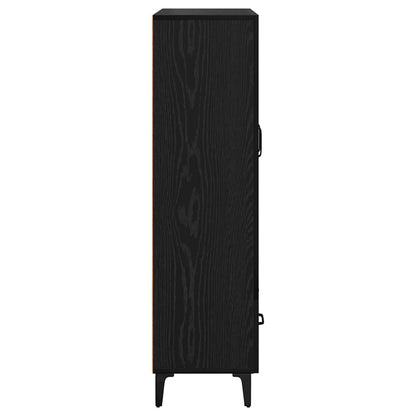 Skåp Svart Ek 70 x 31 x 115 cm och järn