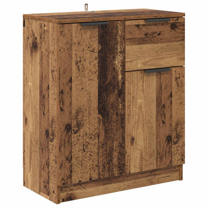 Sideboard med låda Gammalt trä 60 x 30 x 70 cm Konstruerat trä