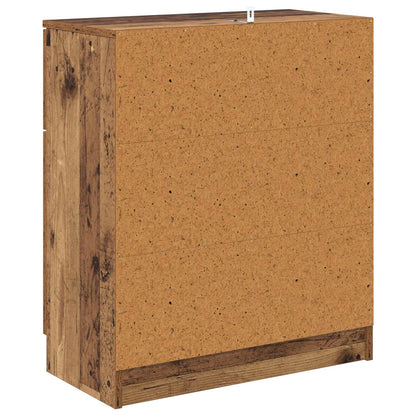 Sideboard med låda Gammalt trä 60 x 30 x 70 cm Konstruerat trä