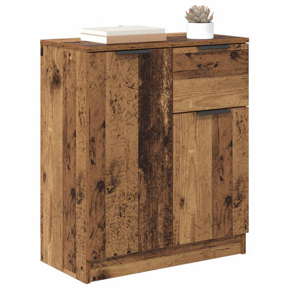 Sideboard med låda Gammalt trä 60 x 30 x 70 cm Konstruerat trä