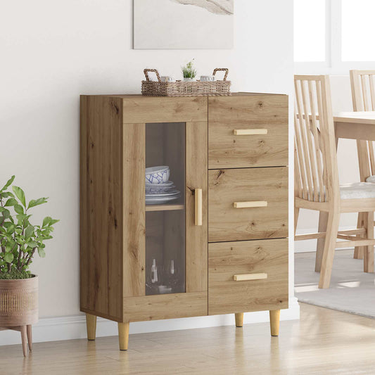 Sideboard med låda Artisan Ek 69,5 x 34 x 90 cm Konstruerat trä