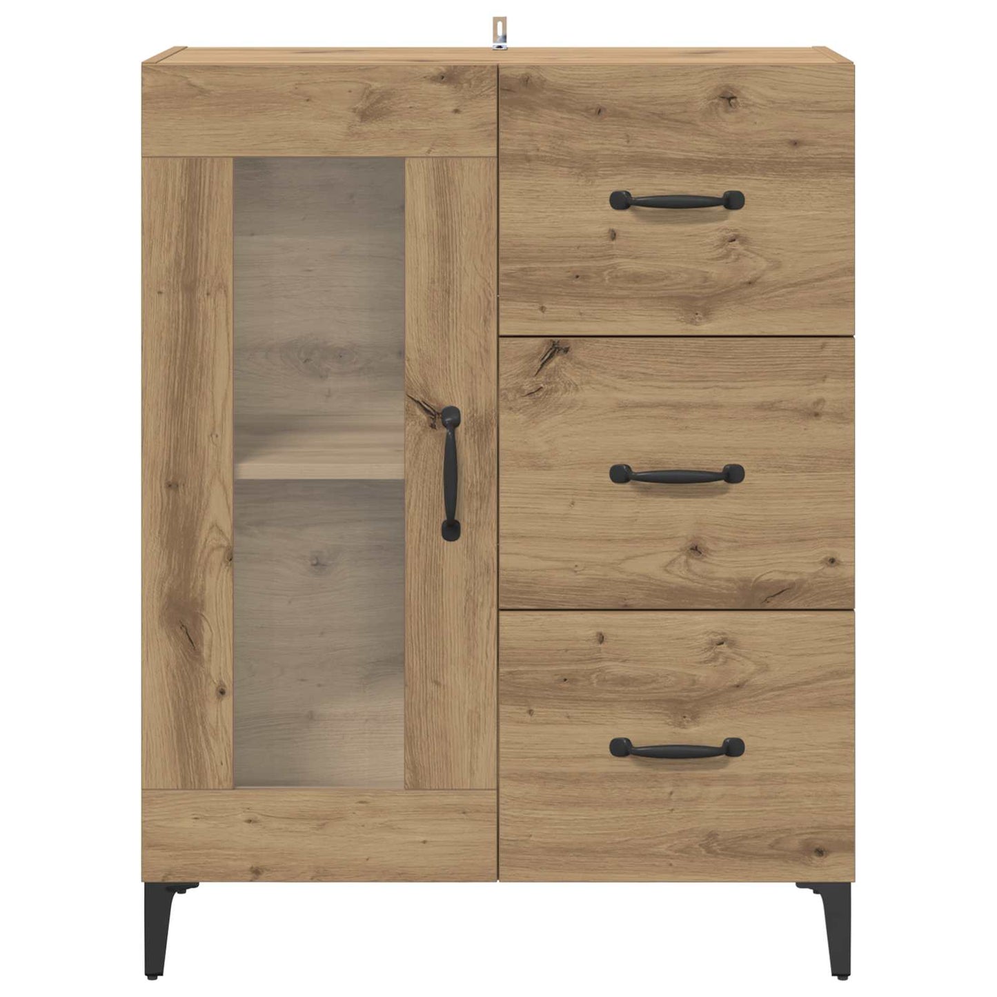 Sideboard Artisan Ek 69,5 x 34 x 90 cm Konstruerat trä och järn
