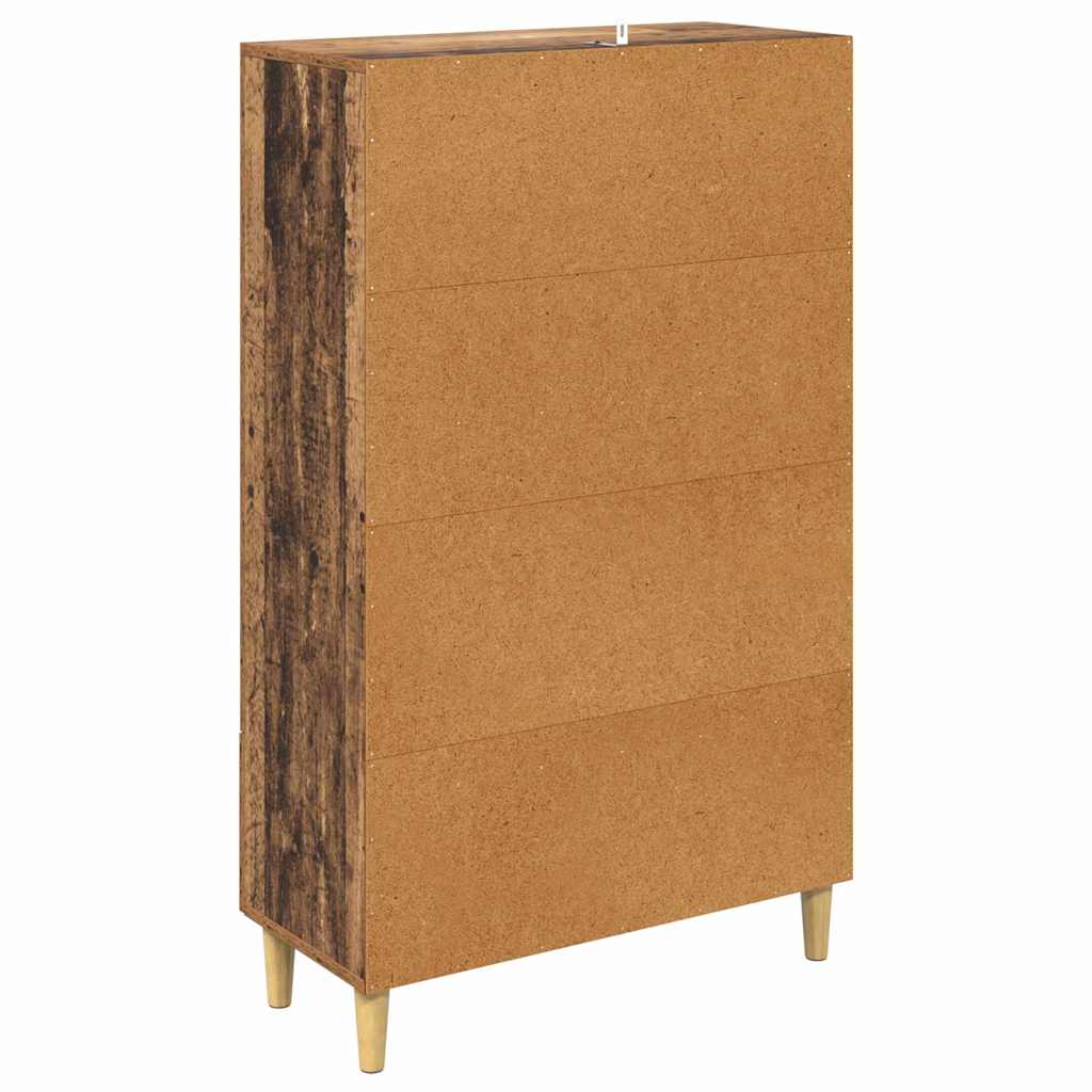 Skåp Åldrat Trä med låda 70 x 31 x 115 cm