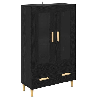 Skåp Svart Ek med låda 70 x 31 x 115 cm