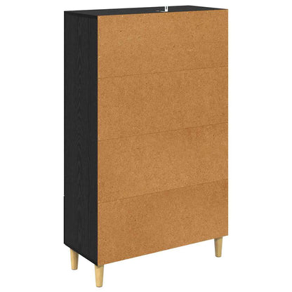 Skåp Svart Ek med låda 70 x 31 x 115 cm