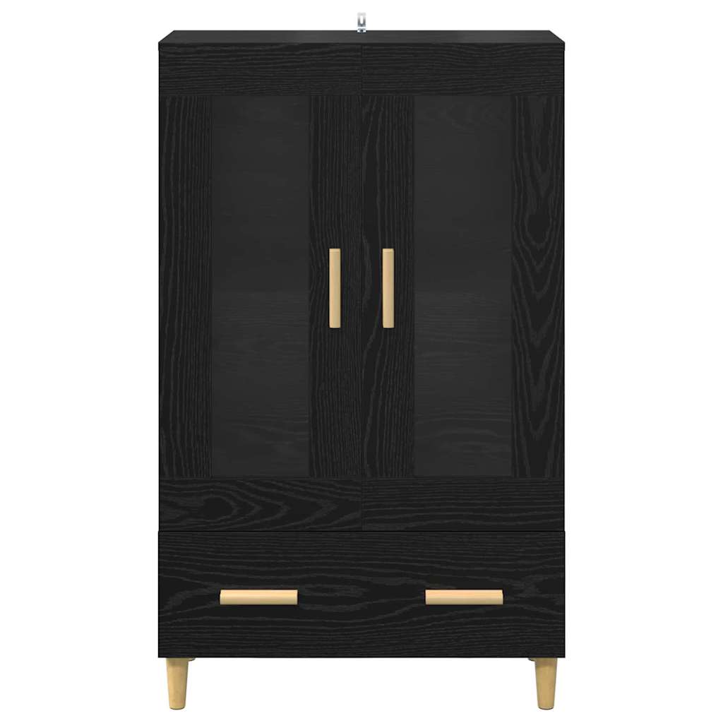 Skåp Svart Ek med låda 70 x 31 x 115 cm