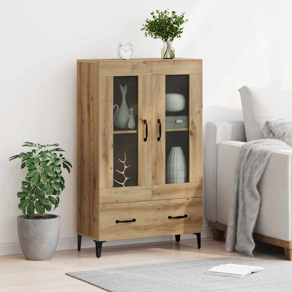 Skåp Artisan Ek 70 x 31 x 115 cm och järn