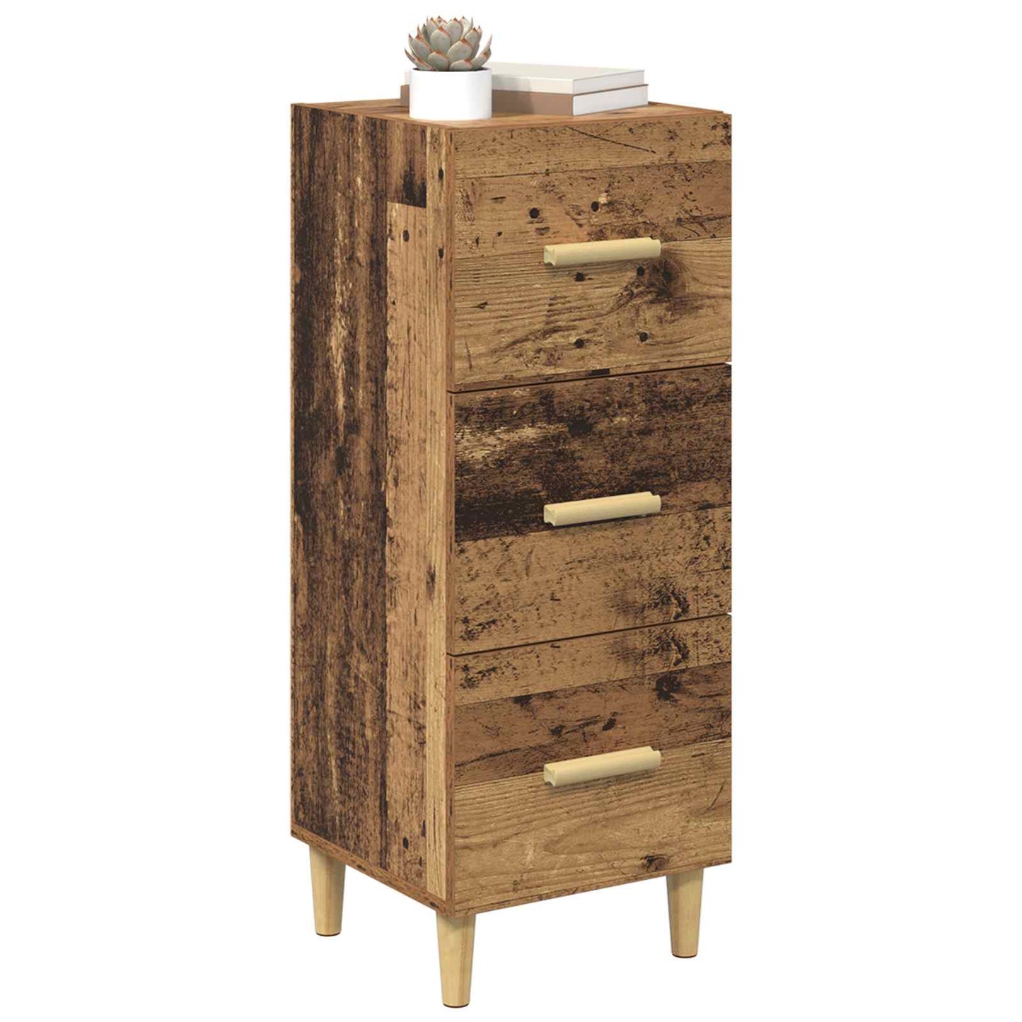 Sideboard Gammalt trä 34.5 x 34 x 90 cm Konstruerat trä