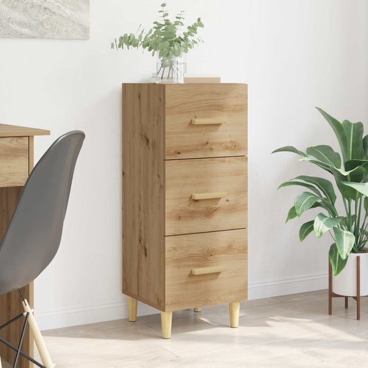 Sideboard med låda artisan ek 34.5 x 34 x 90 cm Konstruerat trä