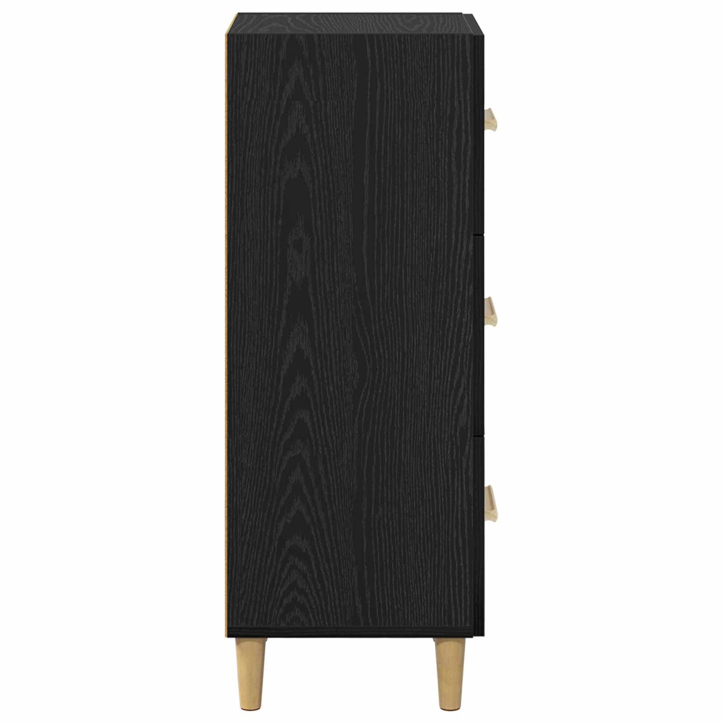Sideboard med låda Svart ek 34.5 x 34 x 90 cm Konstruerat trä
