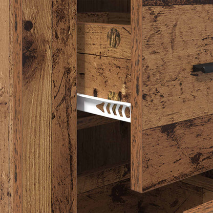 Sideboard med låda Gammalt trä 40 x 33 x 70 cm Konstruerat trä