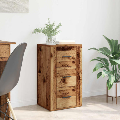 Sideboard med låda Gammalt trä 40 x 33 x 70 cm Konstruerat trä