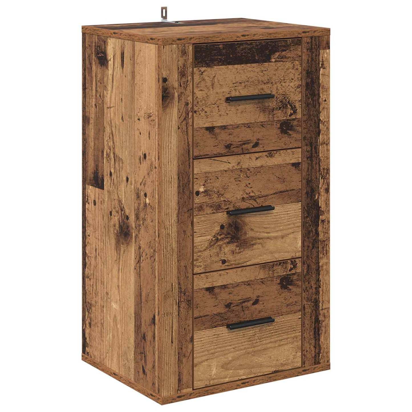 Sideboard med låda Gammalt trä 40 x 33 x 70 cm Konstruerat trä