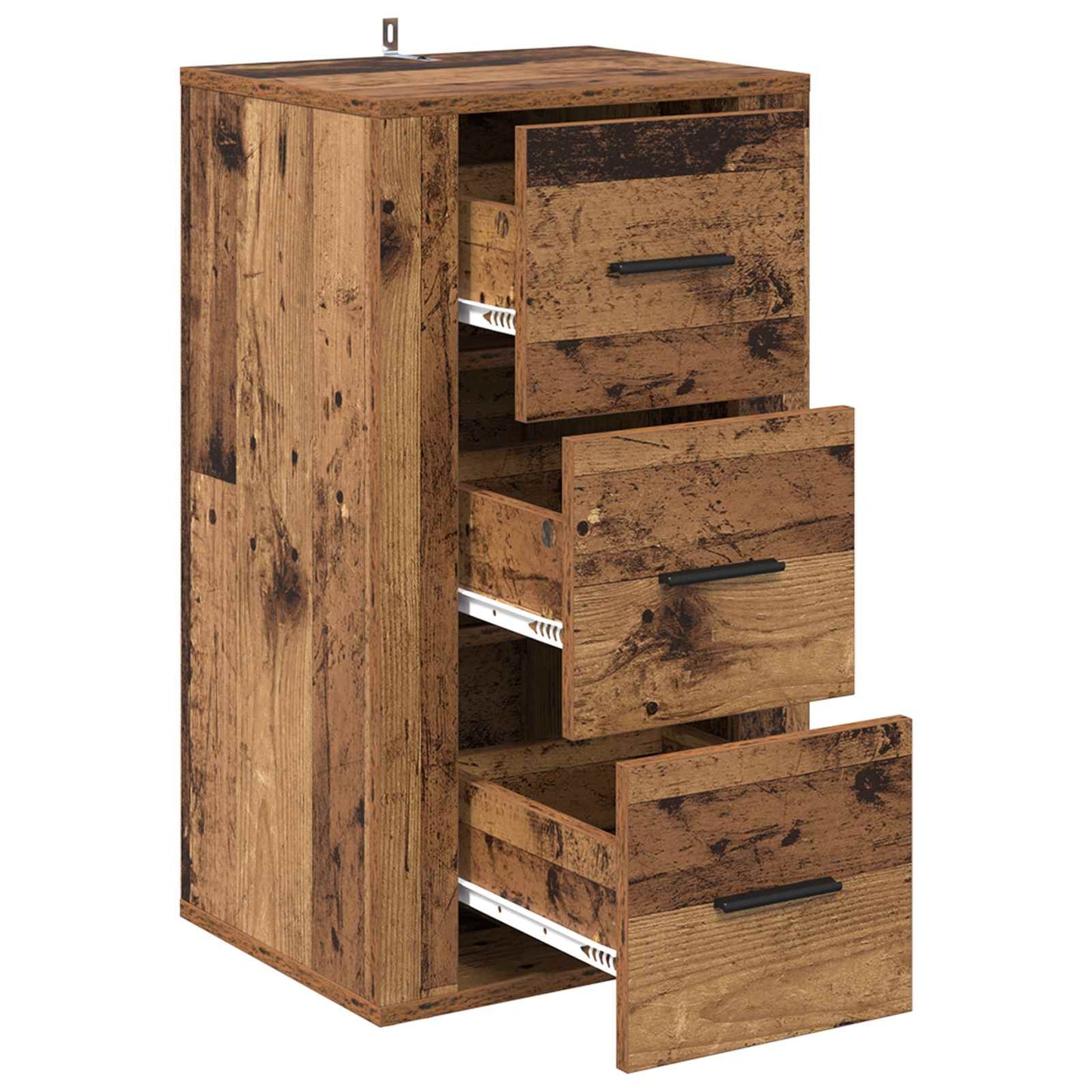 Sideboard med låda Gammalt trä 40 x 33 x 70 cm Konstruerat trä