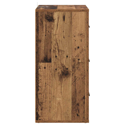 Sideboard med låda Gammalt trä 40 x 33 x 70 cm Konstruerat trä
