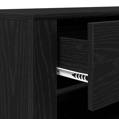 TV-Möbel Svart Ek TV-skåp med låda 100 x 35 x 40 cm
