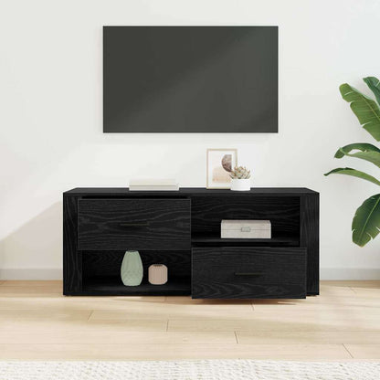 TV-Möbel Svart Ek TV-skåp med låda 100 x 35 x 40 cm