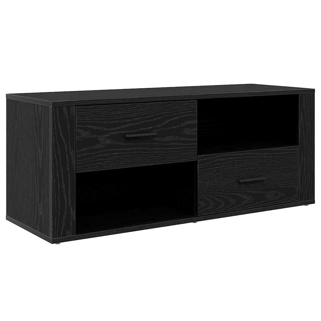 TV-Möbel Svart Ek TV-skåp med låda 100 x 35 x 40 cm