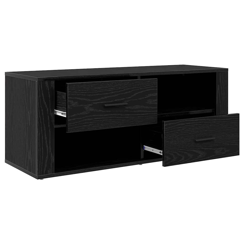 TV-Möbel Svart Ek TV-skåp med låda 100 x 35 x 40 cm