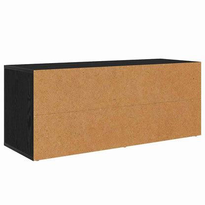 TV-Möbel Svart Ek TV-skåp med låda 100 x 35 x 40 cm