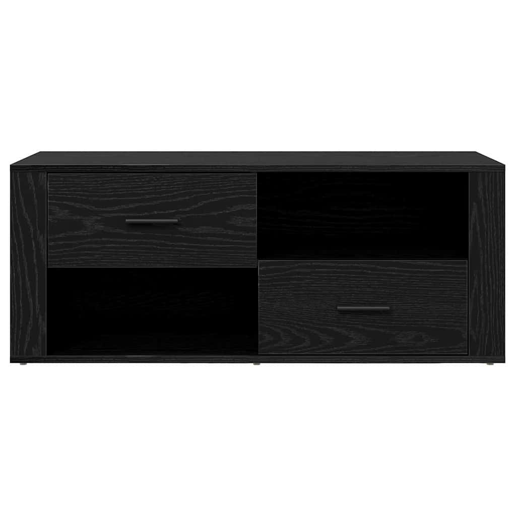 TV-Möbel Svart Ek TV-skåp med låda 100 x 35 x 40 cm