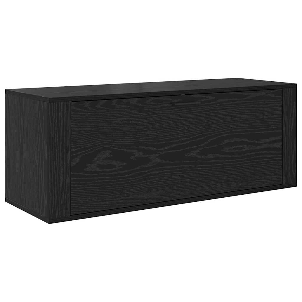 Skoställ Svart Ek Skoskåp med hylla 100 x 35 x 38 cm