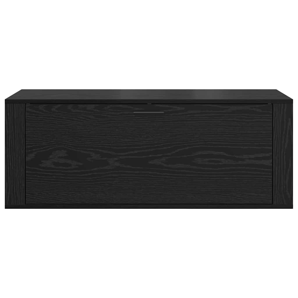 Skoställ Svart Ek Skoskåp med hylla 100 x 35 x 38 cm