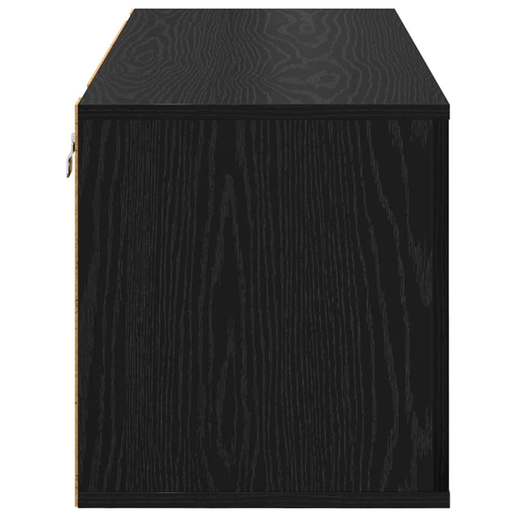 Skoställ Svart Ek Skoskåp med hylla 100 x 35 x 38 cm