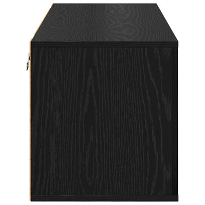 Skoställ Svart Ek Skoskåp med hylla 100 x 35 x 38 cm