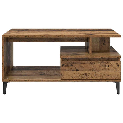 Soffbord Åldrat Trä med låda 90 x 49 x 45 cm